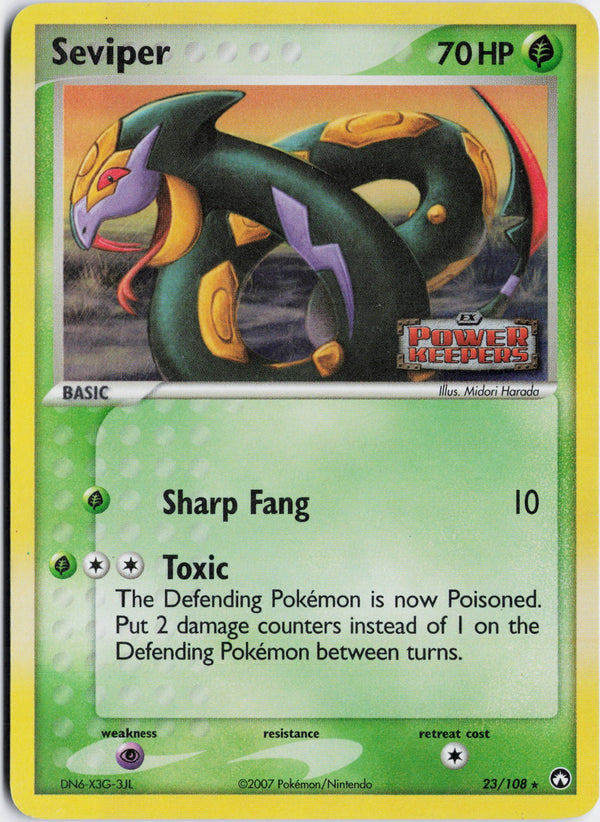 Carta Pokémon Seviper · Power Keepers #23/108 (NM) — pieza única en Moon's Collectibles México