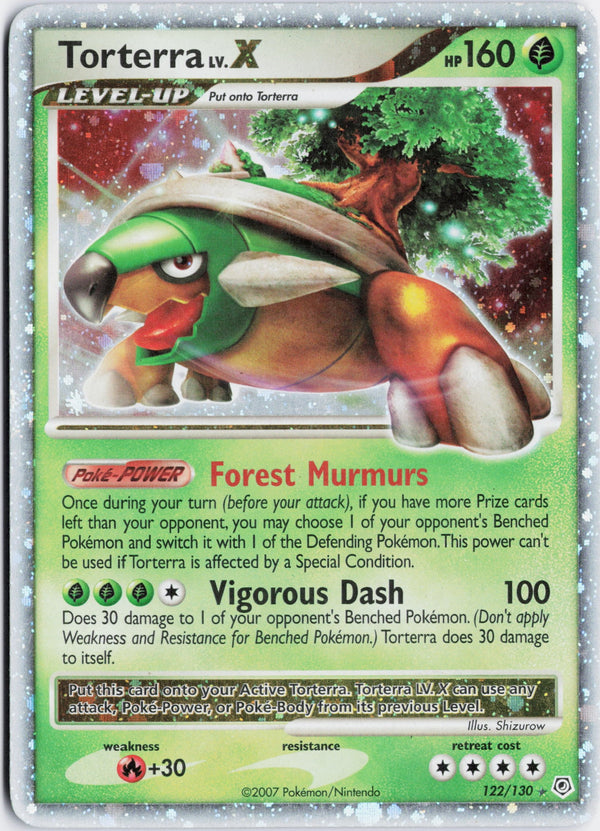 Carta Pokémon Torterra LV.X · Diamond & Pearl #122/130 (NM) — pieza única en Moon's Collectibles México