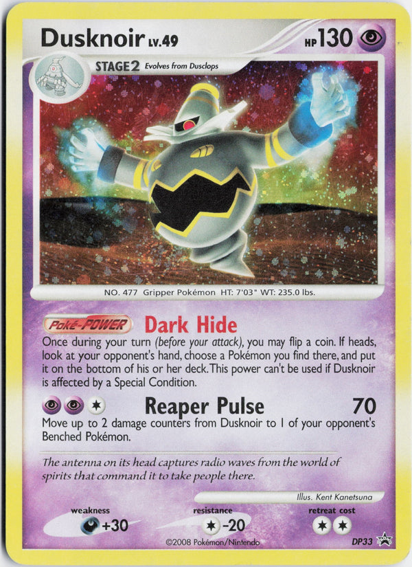 Carta Pokémon Dusknoir · DP Black Star Promos #DP33 (LP) — pieza única en Moon's Collectibles México