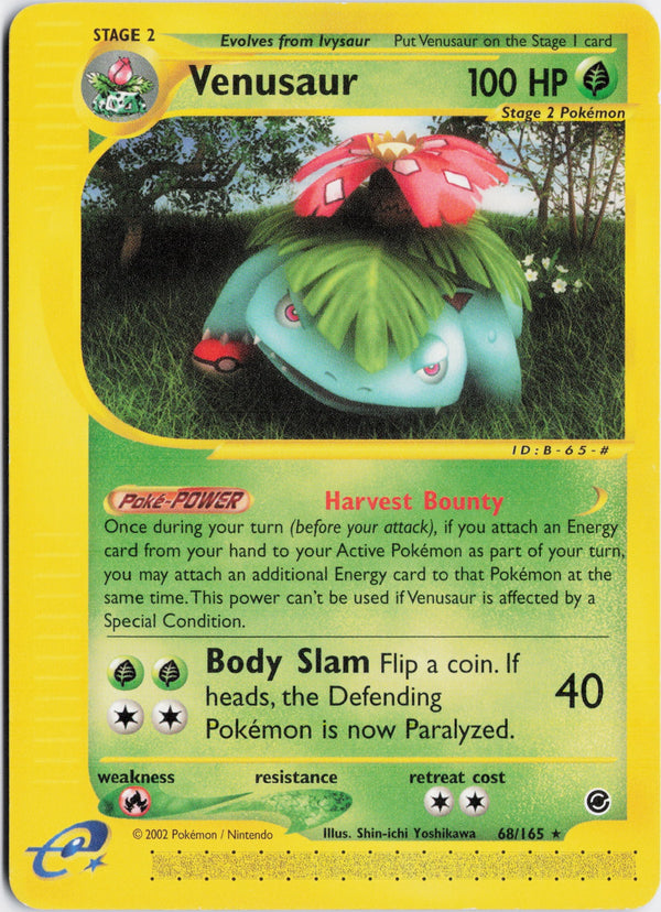 Carta Pokémon Venusaur · Expedition Base Set #68/165 (NM) — pieza única en Moon's Collectibles México