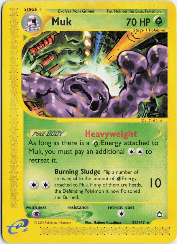 Carta Pokémon Muk · Aquapolis #23/147 (NM) — pieza única en Moon's Collectibles México