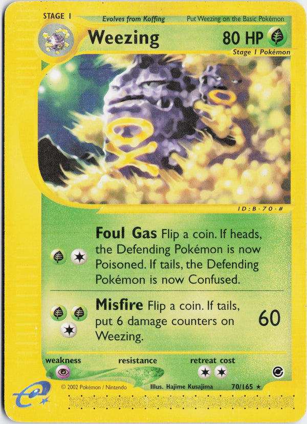 Carta Pokémon Weezing · Expedition Base Set #70/165 (LP) — pieza única en Moon's Collectibles México