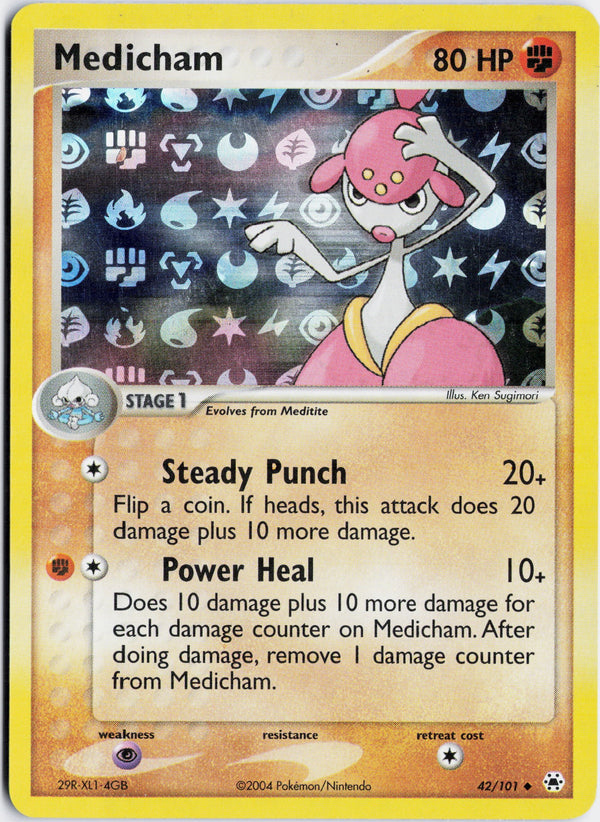 Carta Pokémon Medicham · Hidden Legends #42/101 (NM) — pieza única en Moon's Collectibles México