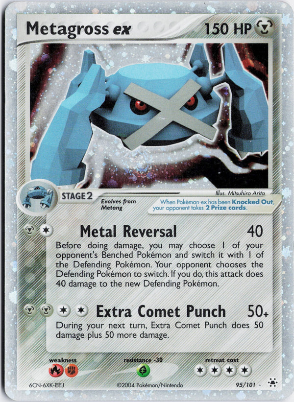 Carta Pokémon Metagross ex · Hidden Legends #95/101 (LP) — pieza única en Moon's Collectibles México