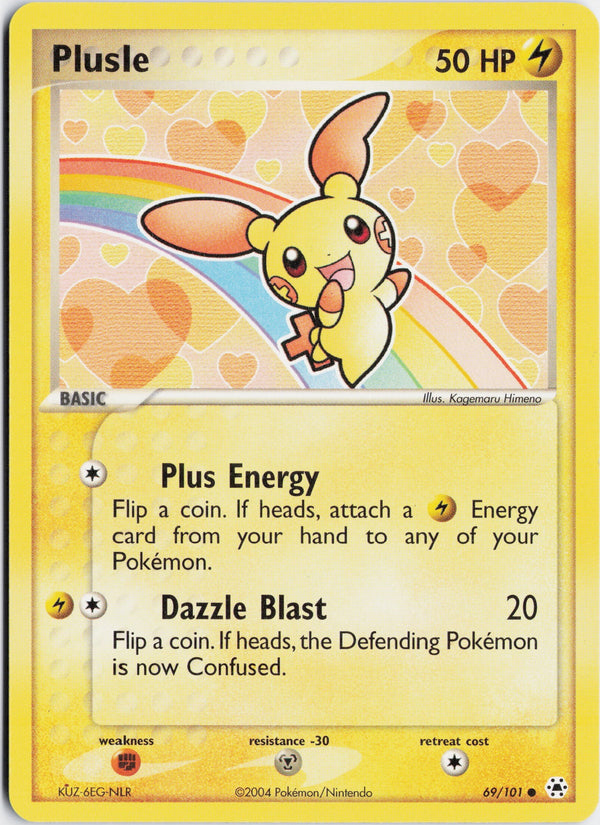 Carta Pokémon Plusle · Hidden Legends #69/101 (NM) — pieza única en Moon's Collectibles México