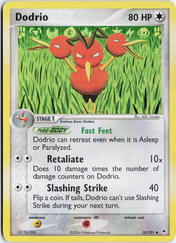 Carta Pokémon Dodrio · Hidden Legends #33/101 (NM) — pieza única en Moon's Collectibles México