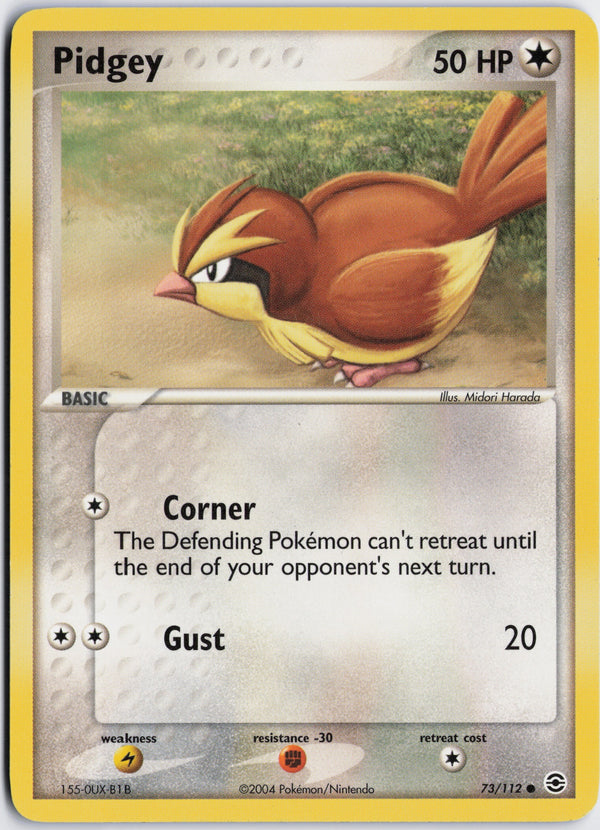 Carta Pokémon Pidgey · FireRed & LeafGreen #73/112 (NM) — pieza única en Moon's Collectibles México