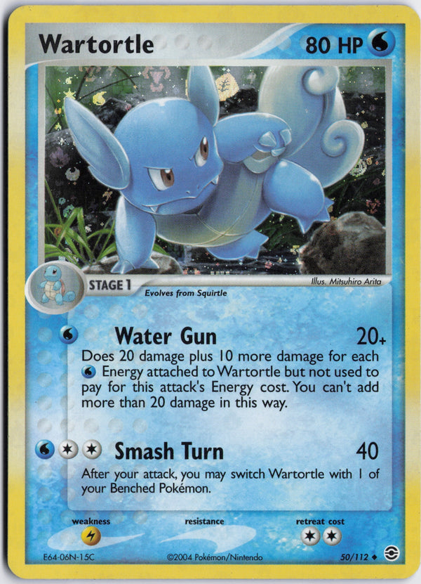 Carta Pokémon Wartortle · FireRed & LeafGreen #50/112 (LP) — pieza única en Moon's Collectibles México