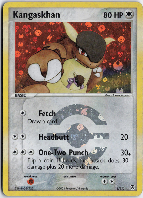Carta Pokémon Kangaskhan · FireRed & LeafGreen #6/112 (LP) — pieza única en Moon's Collectibles México