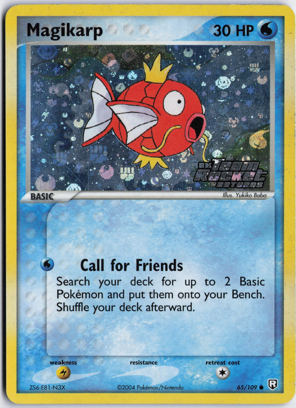 Carta Pokémon Magikarp · Team Rocket Returns #65/109 (LP) — pieza única en Moon's Collectibles México