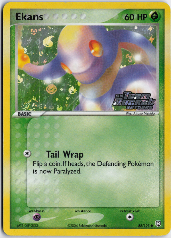 Carta Pokémon Ekans · Team Rocket Returns #55/109 (NM) — pieza única en Moon's Collectibles México