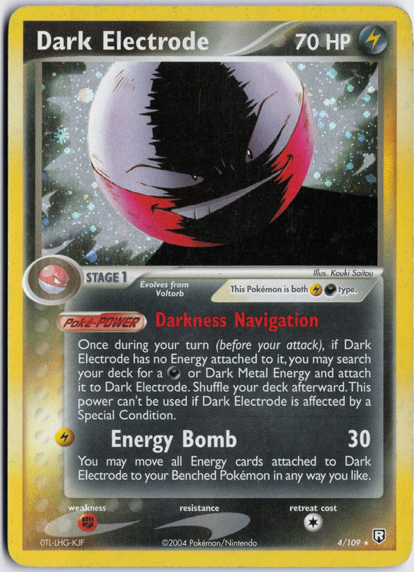 Carta Pokémon Dark Electrode · Team Rocket Returns #4/109 (NM) — pieza única en Moon's Collectibles México