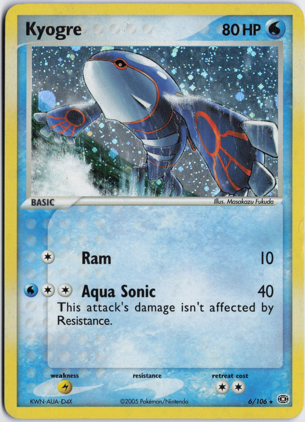 Carta Pokémon Kyogre · Emerald #6/106 (NM) — pieza única en Moon's Collectibles México