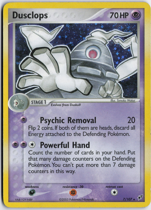 Carta Pokémon Dusclops · Deoxys #7/107 (NM) — pieza única en Moon's Collectibles México
