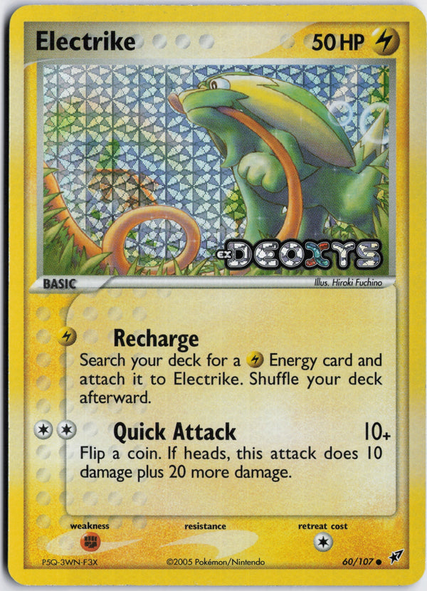 Carta Pokémon Electrike · Deoxys #60/107 (NM) — pieza única en Moon's Collectibles México