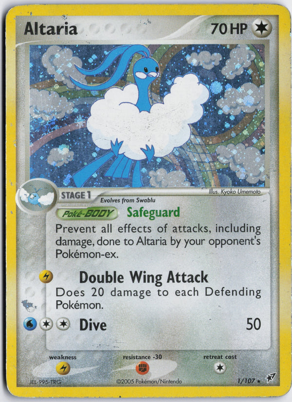 Carta Pokémon Altaria · Deoxys #1/107 (DMG) — pieza única en Moon's Collectibles México