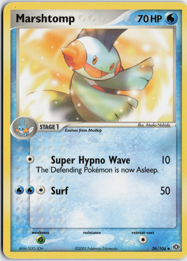 Carta Pokémon Marshtomp · Emerald #36/106 (NM) — pieza única en Moon's Collectibles México