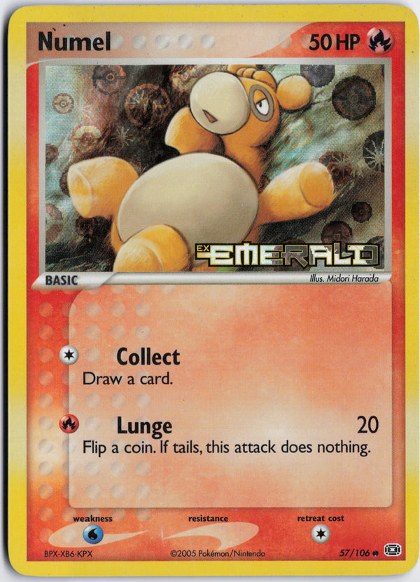 Carta Pokémon Numel · Emerald #57/106 (NM) — pieza única en Moon's Collectibles México