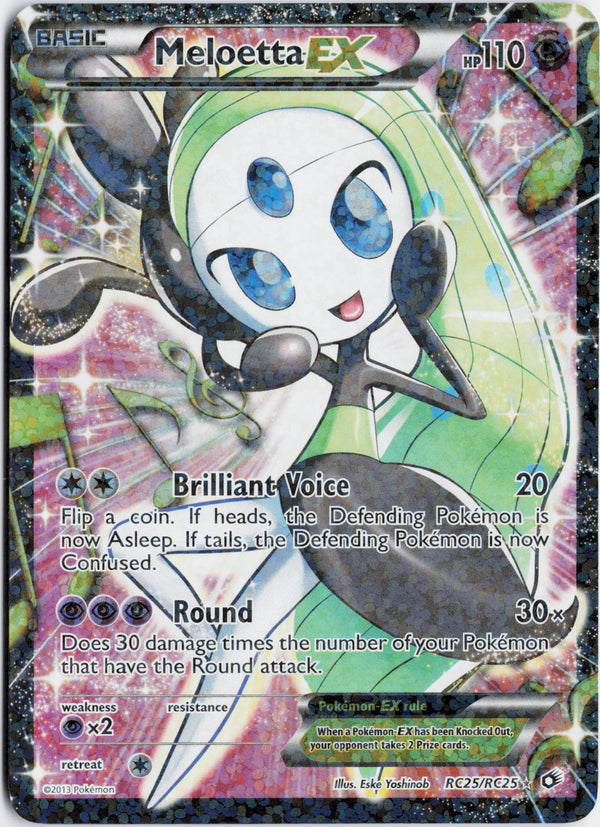 Carta Pokémon Meloetta-EX · Legendary Treasures #RC25/RC25 (NM) — pieza única en Moon's Collectibles México