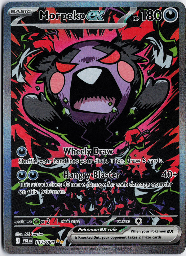 Carta Pokémon Morpeko ex · Pitch Black #117/084 (NM) — pieza única en Moon's Collectibles México