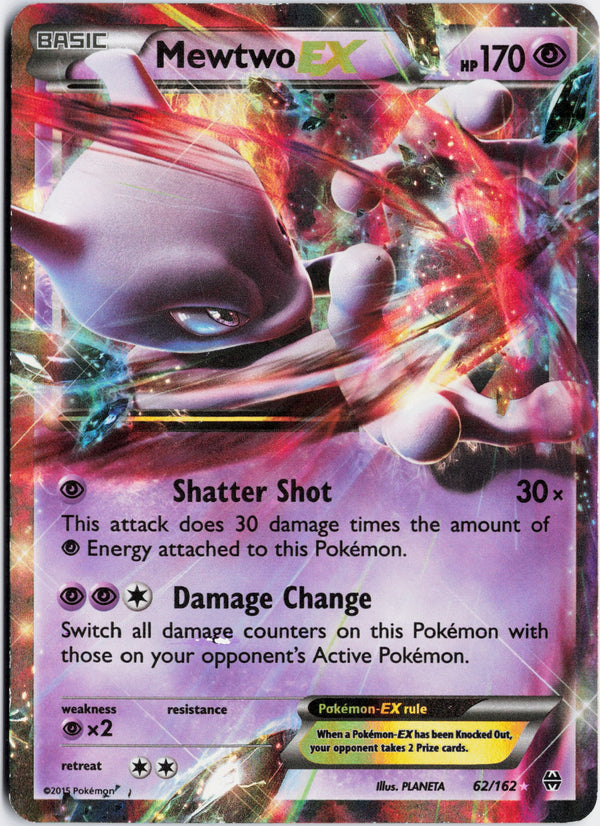 Carta Pokémon Mewtwo-EX · BREAKthrough #62/162 (HP) — pieza única en Moon's Collectibles México