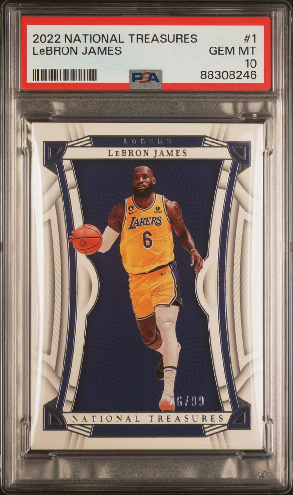 Carta Pokémon LeBron James · 2022 Panini National Treasures #1 (PSA 10) — pieza única en Moon's Collectibles México