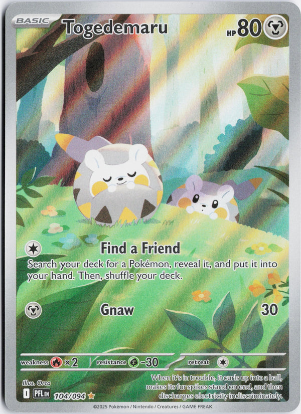 Carta Pokémon Togedemaru · Phantasmal Flames #104/094 (NM) — pieza única en Moon's Collectibles México