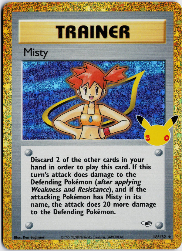 Carta Pokémon Misty · 30th Celebration: Classic Collection #18/132 (NM) — pieza única en Moon's Collectibles México