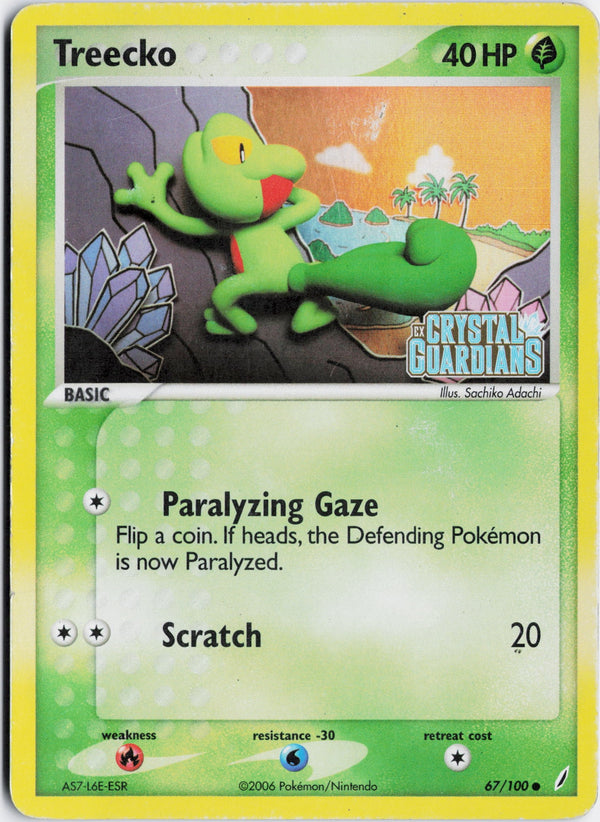 Carta Pokémon Treecko · Crystal Guardians #67/100 (LP) — pieza única en Moon's Collectibles México