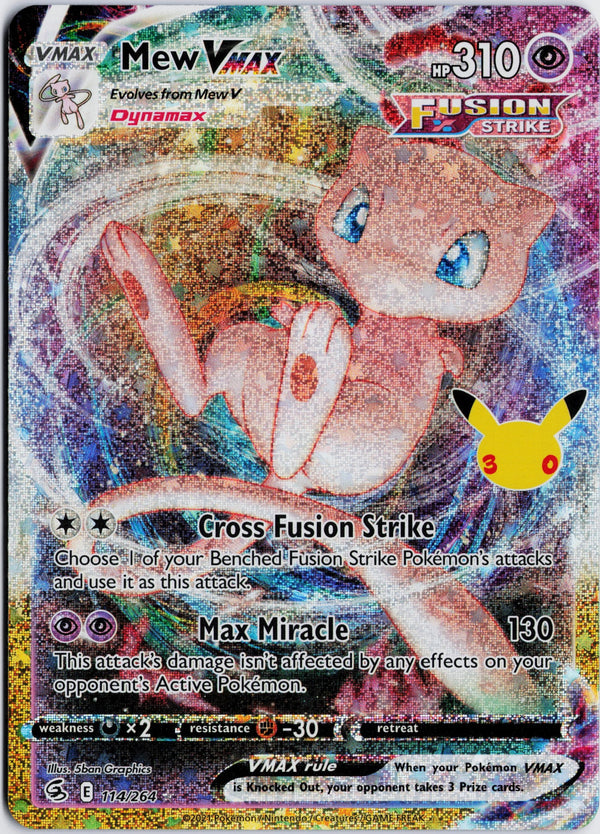 Carta Pokémon Mew VMAX · 30th Celebration: Classic Collection #114/264 (NM) — pieza única en Moon's Collectibles México