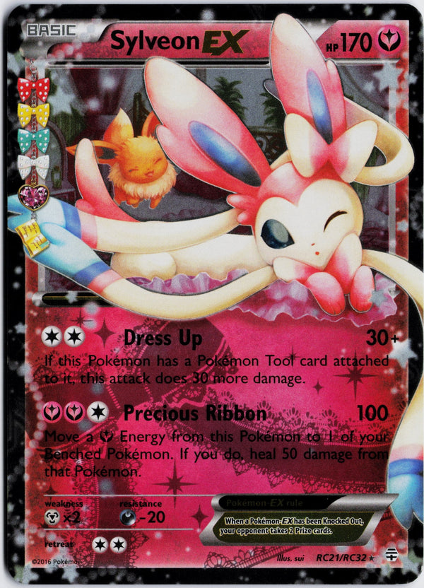 Carta Pokémon Sylveon-EX · Generations #RC21/RC32 (NM) — pieza única en Moon's Collectibles México