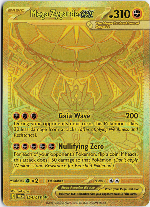 Carta Pokémon Mega Zygarde ex · Perfect Order #124/088 (NM) — pieza única en Moon's Collectibles México