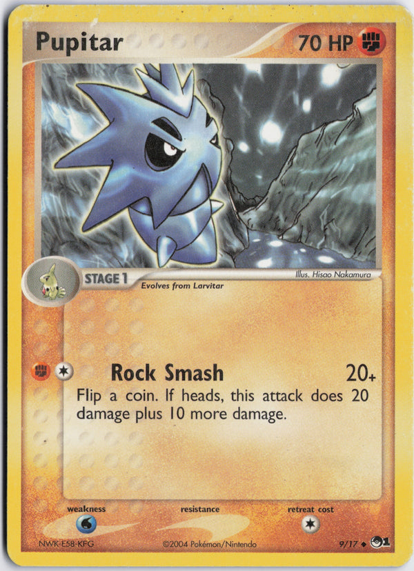 Carta Pokémon Pupitar · POP Series 1 #9/17 (LP) — pieza única en Moon's Collectibles México
