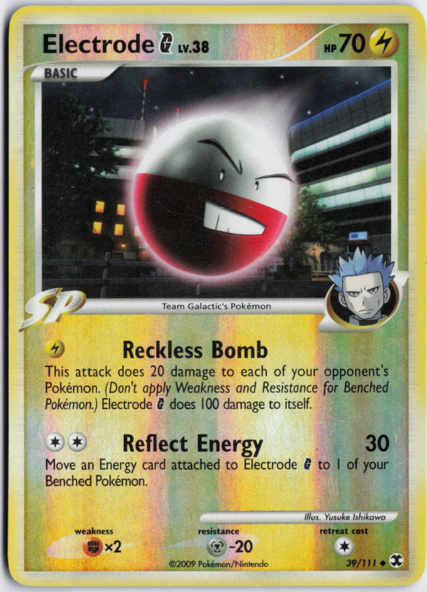Carta Pokémon Electrode G · Rising Rivals #39/111 (NM) — pieza única en Moon's Collectibles México