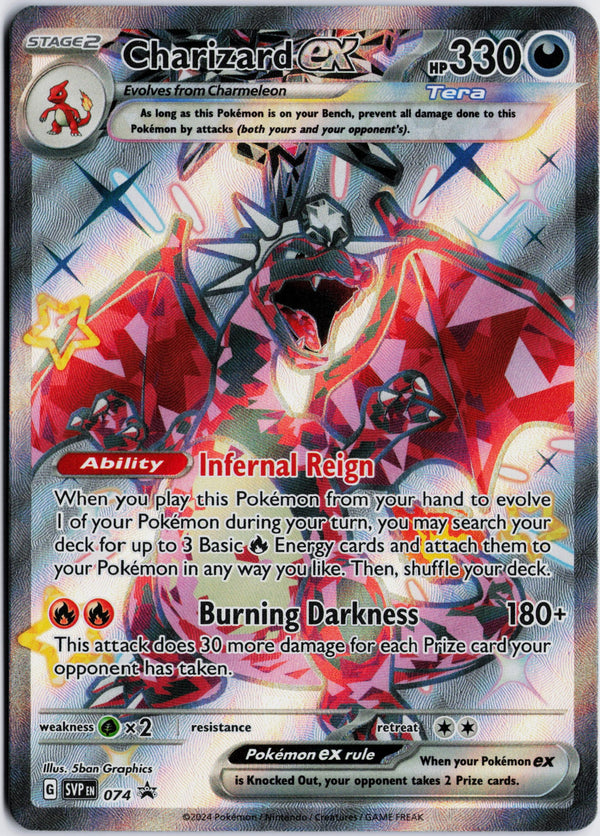 Carta Pokémon Charizard ex · Scarlet & Violet Black Star Promos #074 (NM) — pieza única en Moon's Collectibles México