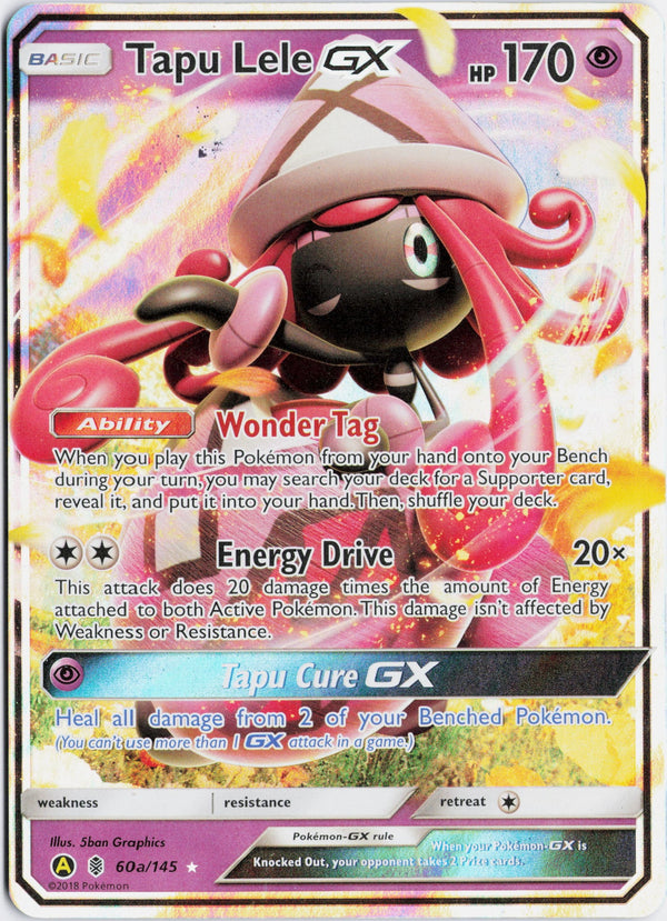 Carta Pokémon Tapu Lele-GX · Guardians Rising #60a/145 (NM) — pieza única en Moon's Collectibles México