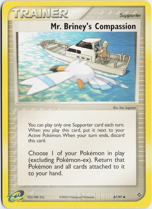Carta Pokémon Mr. Briney's Compassion · Dragon #87/97 (NM) — pieza única en Moon's Collectibles México