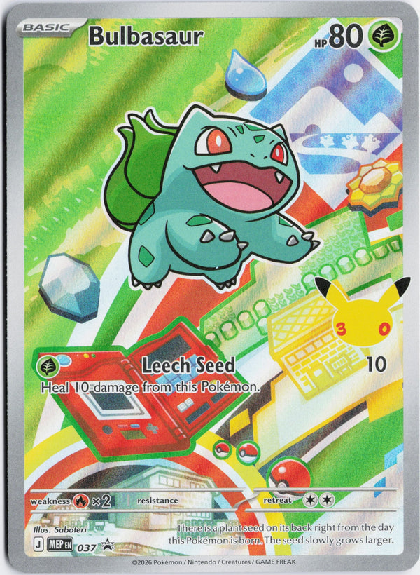Carta Pokémon Bulbasaur · Mega Evolution Black Star Promos #037 (NM) — pieza única en Moon's Collectibles México