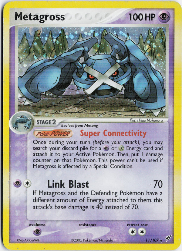 Carta Pokémon Metagross · Deoxys #11/107 (NM) — pieza única en Moon's Collectibles México