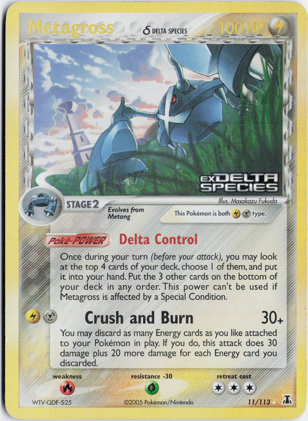 Carta Pokémon Metagross δ · Delta Species #11/113 (NM) — pieza única en Moon's Collectibles México