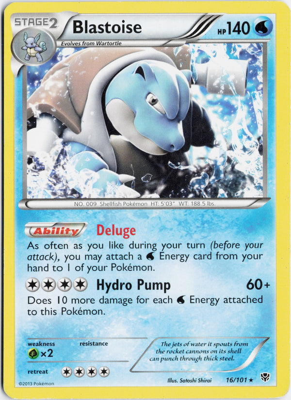Carta Pokémon Blastoise · Plasma Blast #16/101 (MP) — pieza única en Moon's Collectibles México
