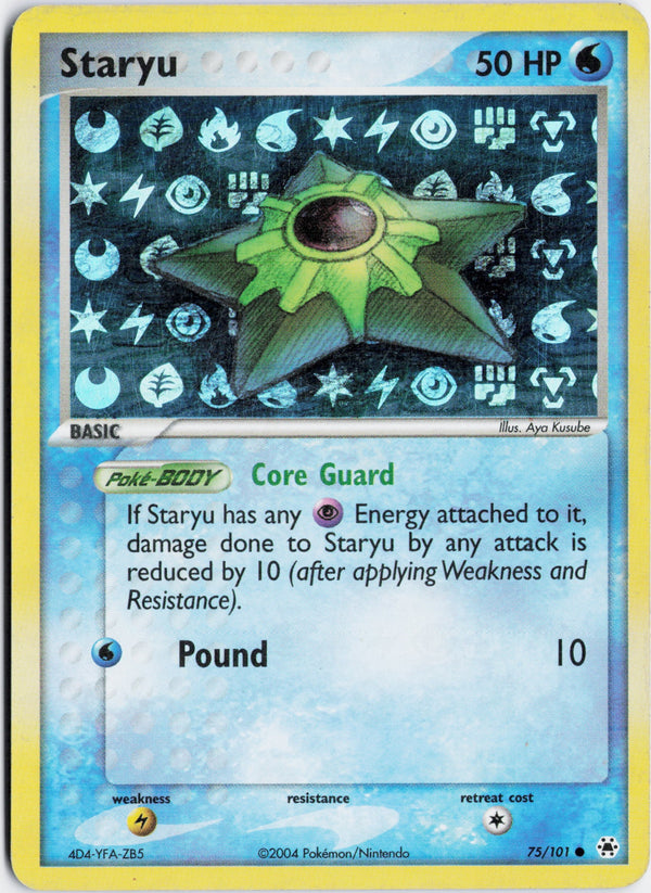 Carta Pokémon Staryu · Hidden Legends #75/101 (NM) — pieza única en Moon's Collectibles México