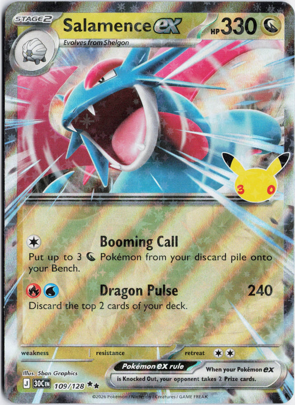 Carta Pokémon Salamence ex · 30th Celebration #109/128 (NM) — pieza única en Moon's Collectibles México