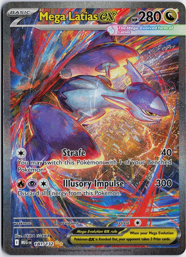 Carta Pokémon Mega Latias ex · Mega Evolution #181/132 (NM) — pieza única en Moon's Collectibles México
