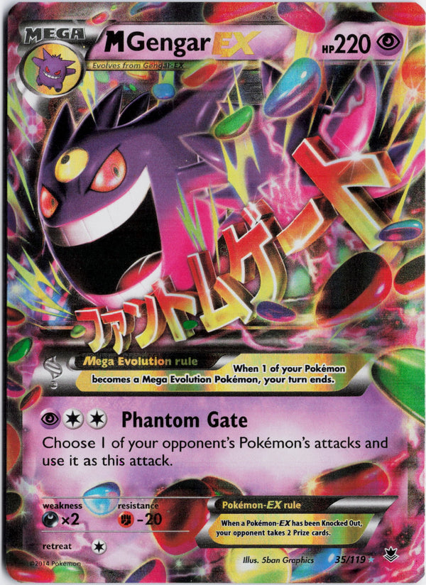 Carta Pokémon M Gengar-EX · Phantom Forces #35/119 (NM) — pieza única en Moon's Collectibles México
