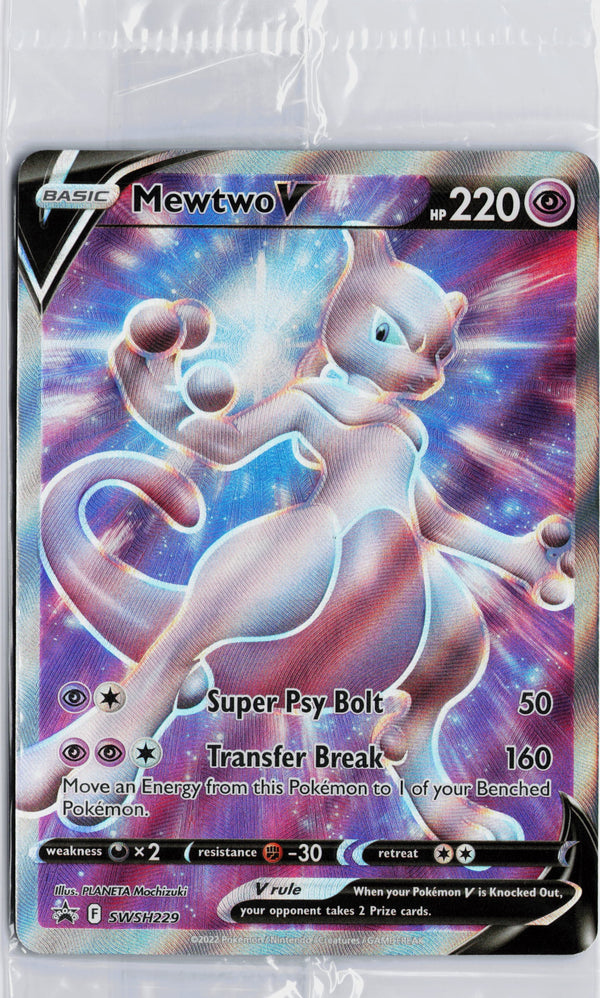 Carta Pokémon Mewtwo V · SWSH Black Star Promos #SWSH229 (NM) — pieza única en Moon's Collectibles México