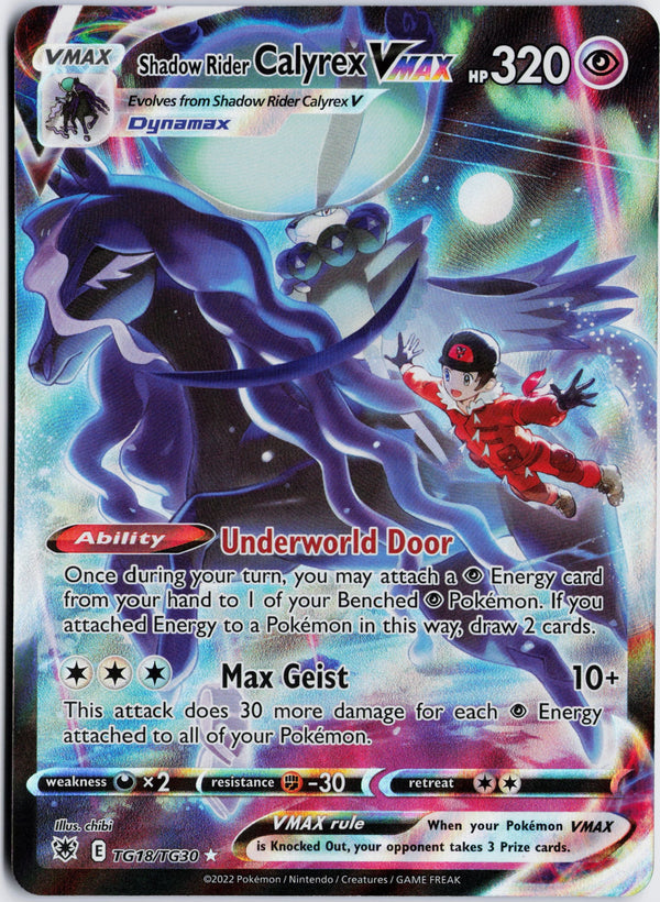 Carta Pokémon Shadow Rider Calyrex VMAX · Astral Radiance Trainer Gallery #TG18/TG30 (NM) — pieza única en Moon's Collectibles México