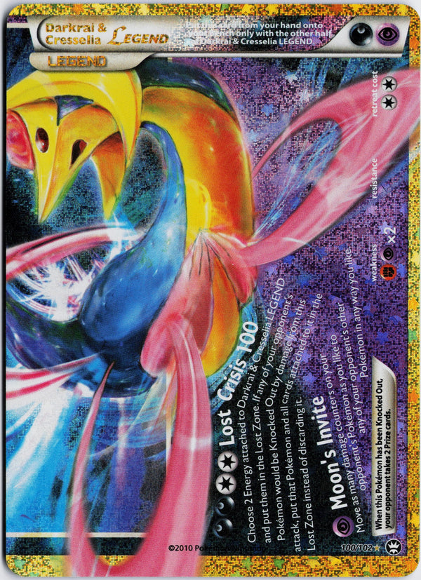 Carta Pokémon Darkrai & Cresselia LEGEND · HS—Triumphant #100/102 (NM) — pieza única en Moon's Collectibles México