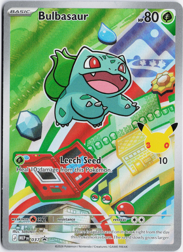Carta Pokémon Bulbasaur · Mega Evolution Black Star Promos #037 (NM) — pieza única en Moon's Collectibles México
