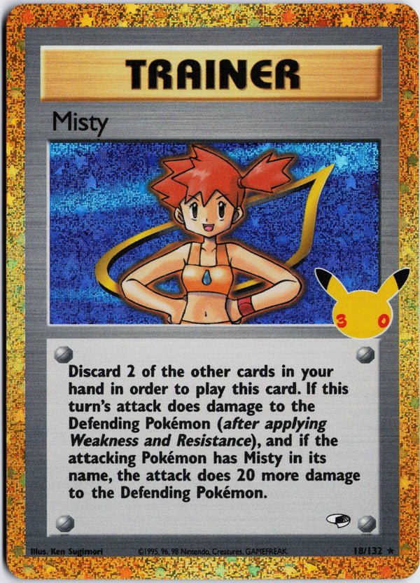 Carta Pokémon Misty · 30 Celebrations #18/132 (NM) — pieza única en Moon's Collectibles México